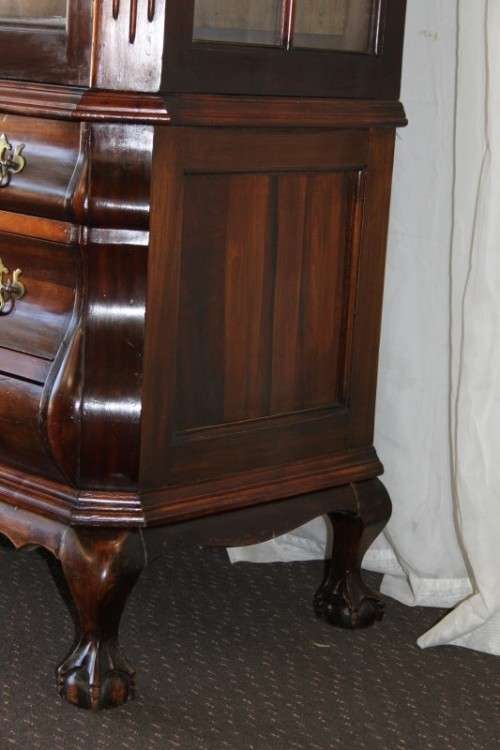A MAGNIFICENT (X-TALL) ANTIQUE "GABLED" SOLID STINK-WOOD BALL & CLAW CABINET IN STUNNING CONDITION