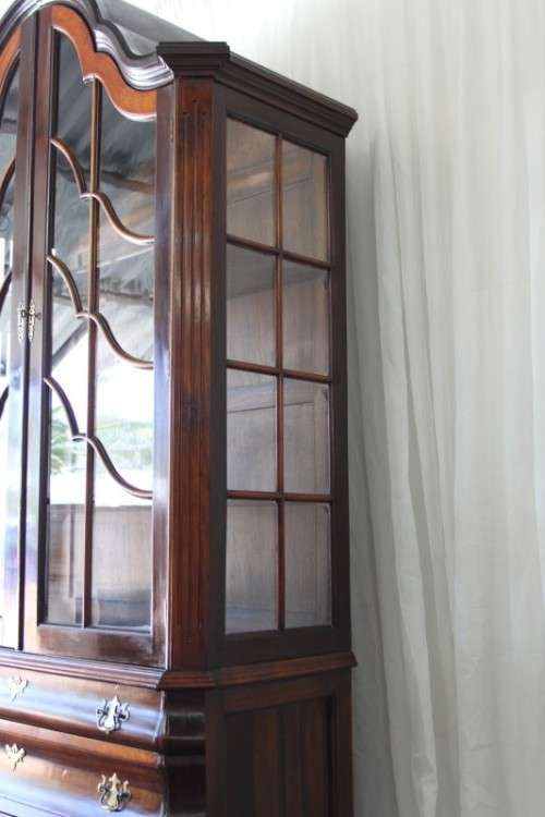 A MAGNIFICENT (X-TALL) ANTIQUE "GABLED" SOLID STINK-WOOD BALL & CLAW CABINET IN STUNNING CONDITION
