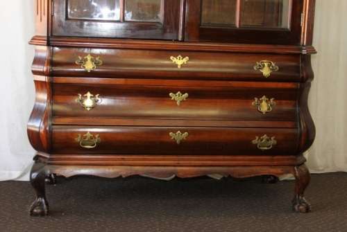 A MAGNIFICENT (X-TALL) ANTIQUE "GABLED" SOLID STINK-WOOD BALL & CLAW CABINET IN STUNNING CONDITION