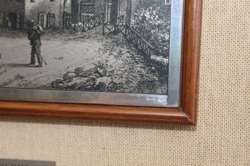 A FANTASTIC FRAMED ITALIAN MADE 925 SILVER (STAMPED) ETCHING OF THE "SAN COLOMBANO" BASILICA