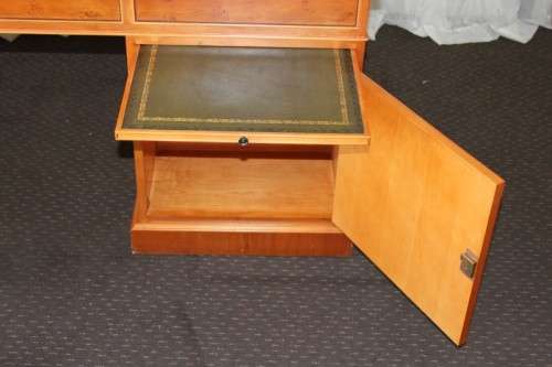 A MAGNIFICENT ORIGINAL "GORDON FRASER" YEW WOOD CHIPPENDALE PARTNERS DESK AND CHAIR - WOW!!!!