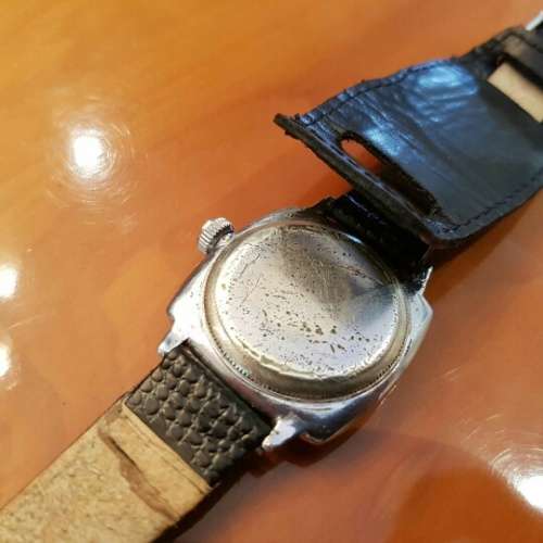 A SPECTACULAR & VERY RARE ANTIQUE (c1928) "ROLEX OYSTER CUSHION" STAINLESS STEEL GENTS WRIST WATCH