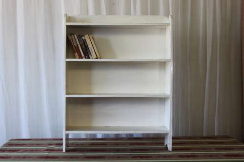 AN AWESOME VINTAGE PAINTED BOOK CASE - IDEAL FOR A STUDY OR KIDS BEDROOM