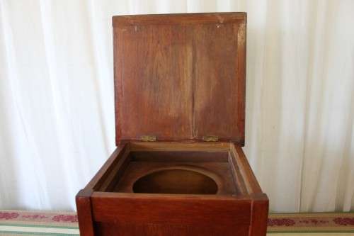 An awesome antique Edwardian solid Teak commode/ potty toilet chair in great condition | RS17