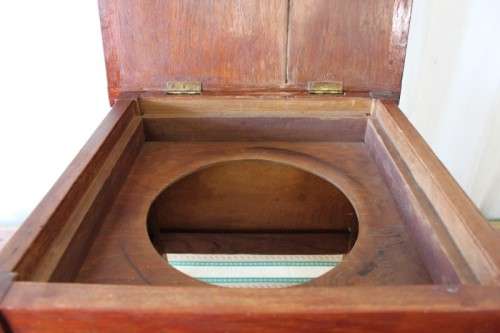 An awesome antique Edwardian solid Teak commode/ potty toilet chair in great condition | RS17