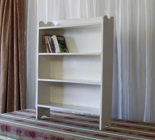AN AWESOME VINTAGE PAINTED BOOK CASE - IDEAL FOR A STUDY OR KIDS BEDROOM