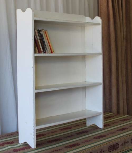 AN AWESOME VINTAGE PAINTED BOOK CASE - IDEAL FOR A STUDY OR KIDS BEDROOM