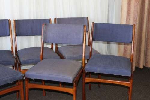 A FABULOUS COLLECTION OF 8x STUNNING RETRO (SOLID IMBUIA) VISITORS/ DINING CHAIRS bid/chair