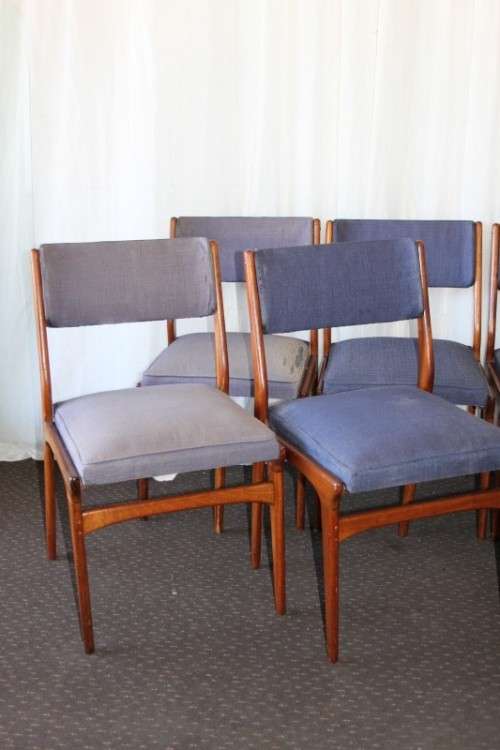 A FABULOUS COLLECTION OF 8x STUNNING RETRO (SOLID IMBUIA) VISITORS/ DINING CHAIRS bid/chair