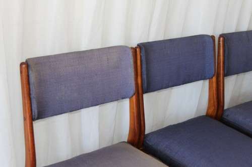 A FABULOUS COLLECTION OF 8x STUNNING RETRO (SOLID IMBUIA) VISITORS/ DINING CHAIRS bid/chair