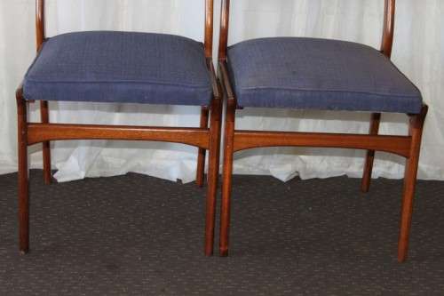A FABULOUS COLLECTION OF 8x STUNNING RETRO (SOLID IMBUIA) VISITORS/ DINING CHAIRS bid/chair