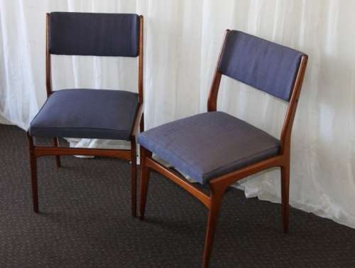 A FABULOUS COLLECTION OF 8x STUNNING RETRO (SOLID IMBUIA) VISITORS/ DINING CHAIRS bid/chair