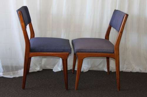 A FABULOUS COLLECTION OF 8x STUNNING RETRO (SOLID IMBUIA) VISITORS/ DINING CHAIRS bid/chair