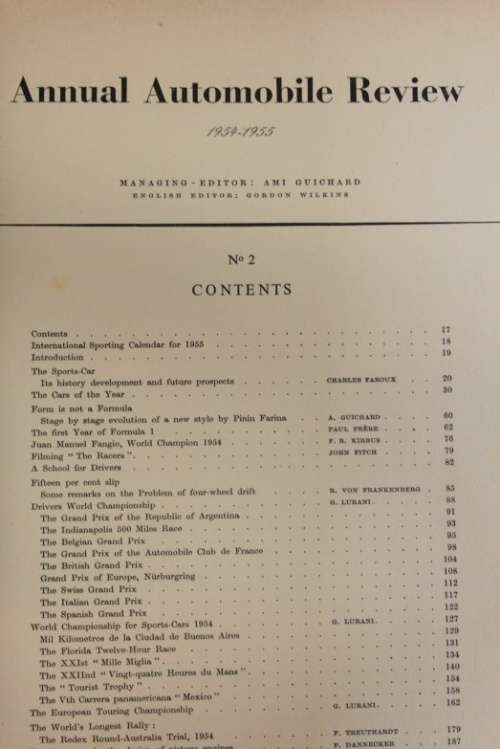 A SUPERB & RARE COLLECTABLE ''AUTOMOBILE YEAR 1955 EDITION (ANNUAL AUTOMOBILE REVIEW)'' ISSUE #2