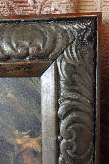 TWO BEAUTIFULLY FRAMED "PORTRAIT" OIL ON BOARD PAINTINGS OF A MAN AND WOMAN bid/painting