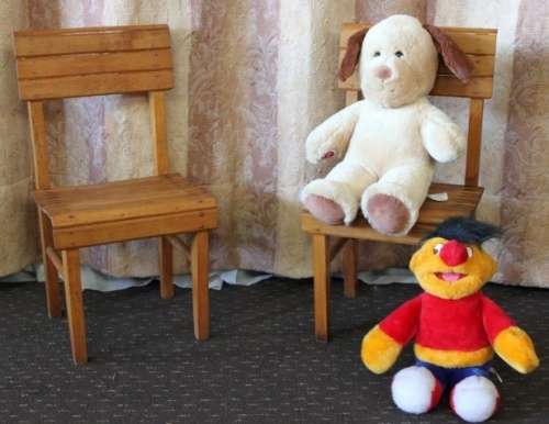 TWO INCREDIBLE AND BEAUTIFULLY MADE ANTIQUE? WOODEN KIDDIES CHAIRS IN GOOD CONDITION bid/chair