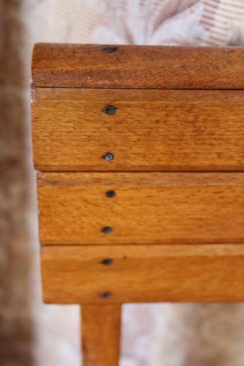 TWO INCREDIBLE AND BEAUTIFULLY MADE ANTIQUE? WOODEN KIDDIES CHAIRS IN GOOD CONDITION bid/chair