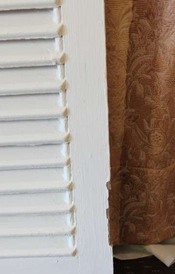 A FANTASTIC PAIR OF "WHITE" SOLID TEAK WINDOW "SHUTTERS" IN GREAT CONDITION