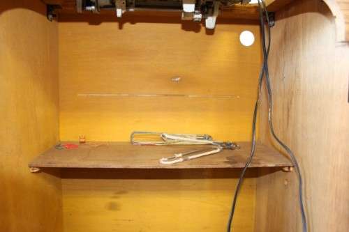 AN AMAZING VINTAGE (WORKING) "FRICK" SEWING MACHINE IN ITS ORIGINAL WOODEN CABINET