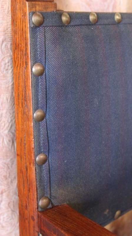 AN INCREDIBLE VINTAGE TEAK OCCASIONAL CHAIR WITH METAL STUDDED DETAILING IN WONDERFUL CONDITION!!!