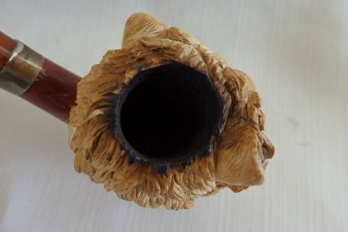 A MAGNIFICENT HAND MADE LION MEERSCHAUM SMOKING PIPE - INCREDIBLE ADDITION TO YOUR COLLECTION