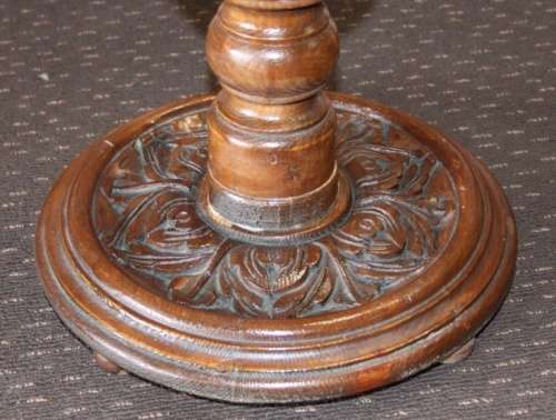 A MAGNIFICENT ANTIQUE SOLID TEAK PEDESTAL STAND w/ EXQUISITE ORNATE CARVED DETAILING