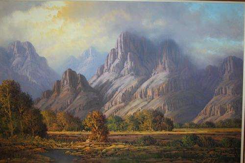AN EXQUISITE LARGE ORIGINAL GAWIE CRONJE (1930 - 2007) OIL PAINTING w STUNNING FRAME! INVESTMENT ART
