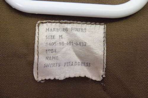 An amazing long sleeve "army brown" military shirt in wonderful condition!! | RS17