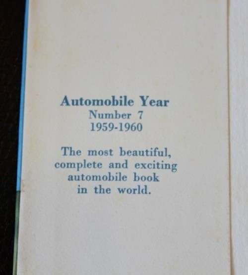 Aawesome collectable automobile  1959-60 edition (Annual Automobile Review) No. #7 Lifespace Sale