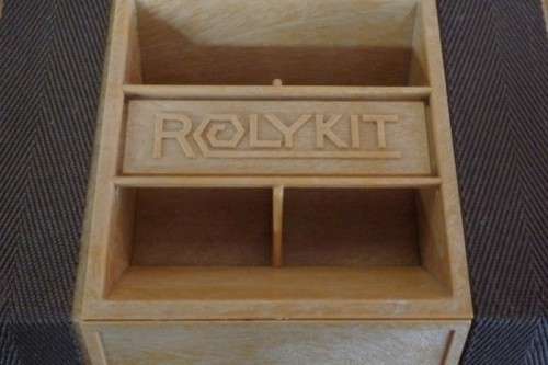 AN AWESOME ''THE ROLYKIT'' COMPACT STORAGE CONTAINER WITH COMPARTMENT DIVIDERS