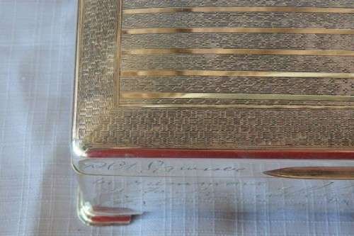 An exquisite antique (1902) hallmarked sterling silver engraved cigar/ cigarette box