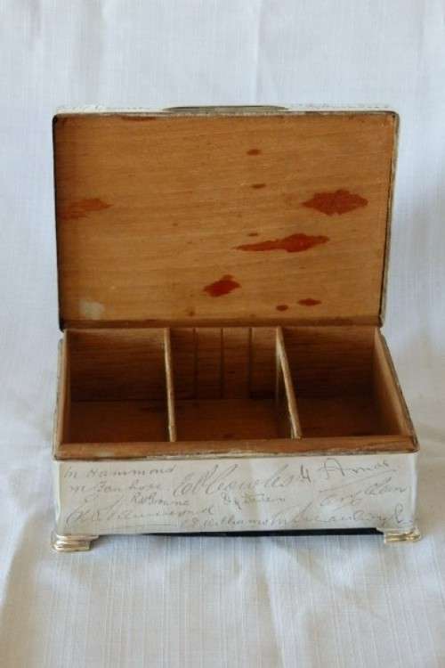 An exquisite antique (1902) hallmarked sterling silver engraved cigar/ cigarette box