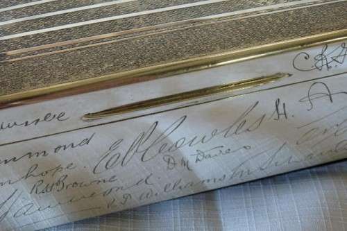 An exquisite antique (1902) hallmarked sterling silver engraved cigar/ cigarette box