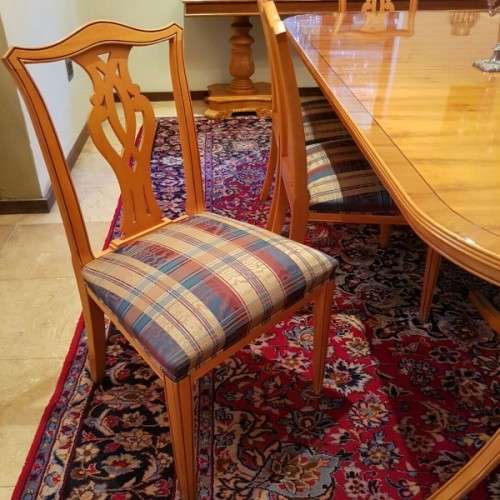 ***make an offer*** ORIGINAL "GORDON FRASER" YEW WOOD CHIPPENDALE 8 - 10 SEATER DINING ROOM SUITE