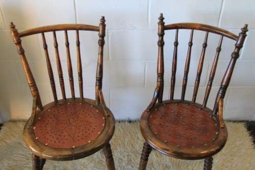 Two exquisite antique occasional chairs with gorgeous carved detailing in great condition -bid/chair