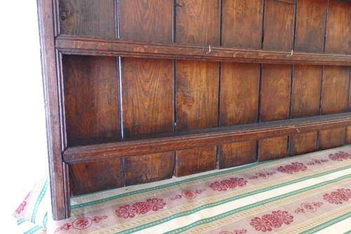 An incredible large antique (c. mid 1800s) oak wall display cabinet w/ three spacious shelves