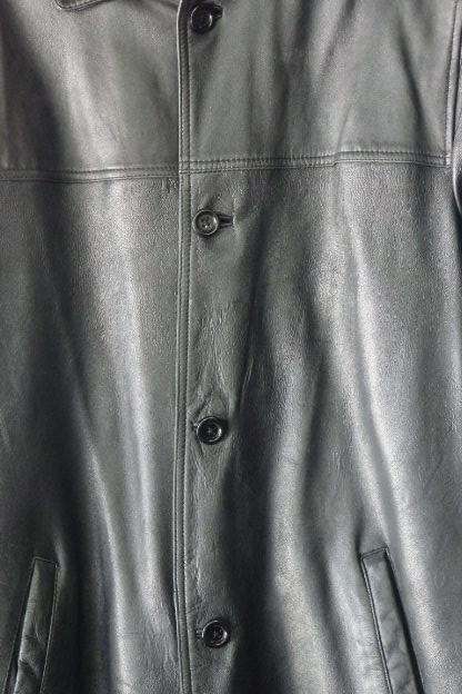 A stylish Italian made "Lancetti" gent's black genuine leather casual jacket in good condition!!!