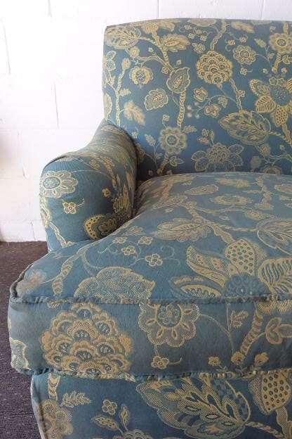 A beautiful "oversized" comfortable vintage arm chair on its original castors in fabulous condition