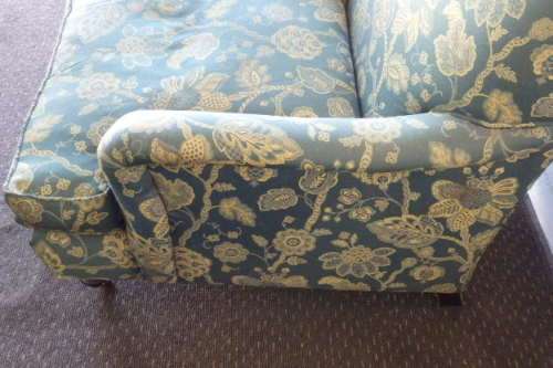 A beautiful "oversized" comfortable vintage arm chair on its original castors in fabulous condition