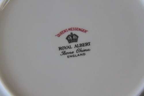 An incredible vintage Royal Albert fine bone china "Queen's Messenger" collection trio
