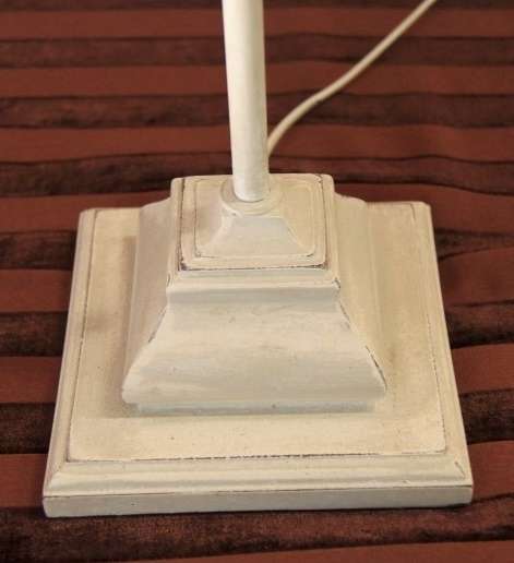 Two beautiful and elegant "tall" occasional table/ bedside lamps with white shades bid/lamp