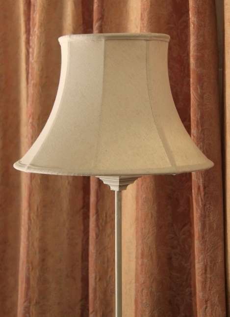 Two beautiful and elegant "tall" occasional table/ bedside lamps with white shades bid/lamp