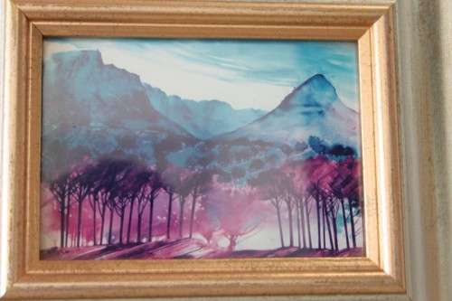 A wonderful framed Mike Fitzpatrick "Peninsula Series" print of "Table Mountain from Signal Hill"