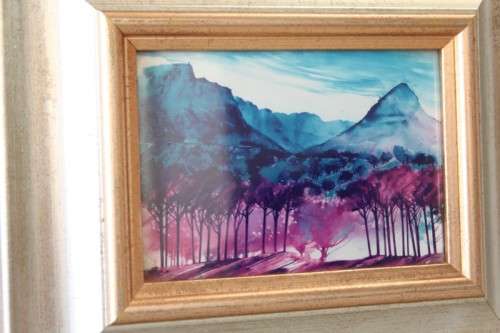 A wonderful framed Mike Fitzpatrick "Peninsula Series" print of "Table Mountain from Signal Hill"