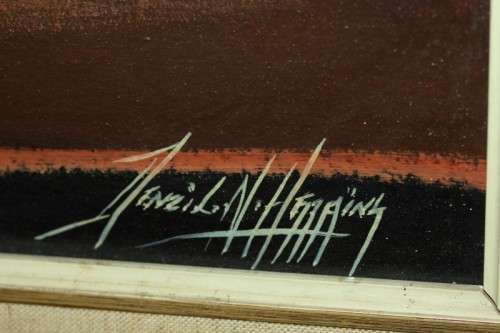 A truly spectacular signed original Denzil Herring (1940 - 2008) "still life" oil on canvas painting