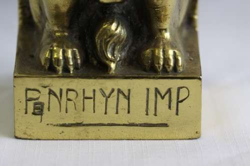 An extremely rare antique (c1890) "William Tonks & Sons" cast brass "Penrhyn Imp" door stopper