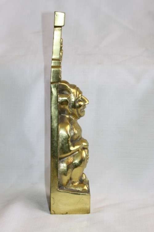 An extremely rare antique (c1890) "William Tonks & Sons" cast brass "Penrhyn Imp" door stopper