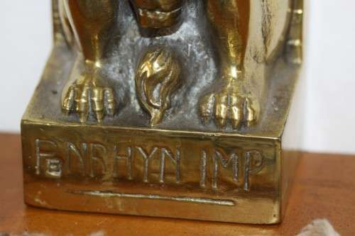 An extremely rare antique (c1890) "William Tonks & Sons" cast brass "Penrhyn Imp" door stopper