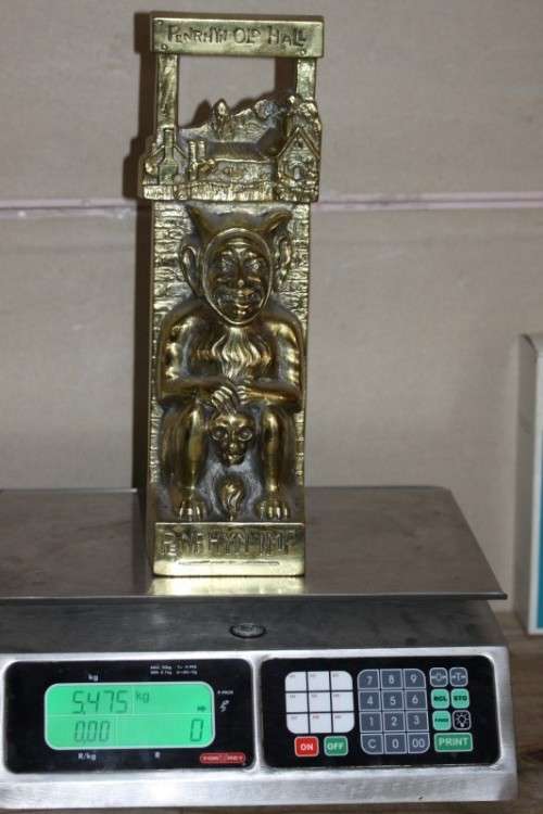 An extremely rare antique (c1890) "William Tonks & Sons" cast brass "Penrhyn Imp" door stopper