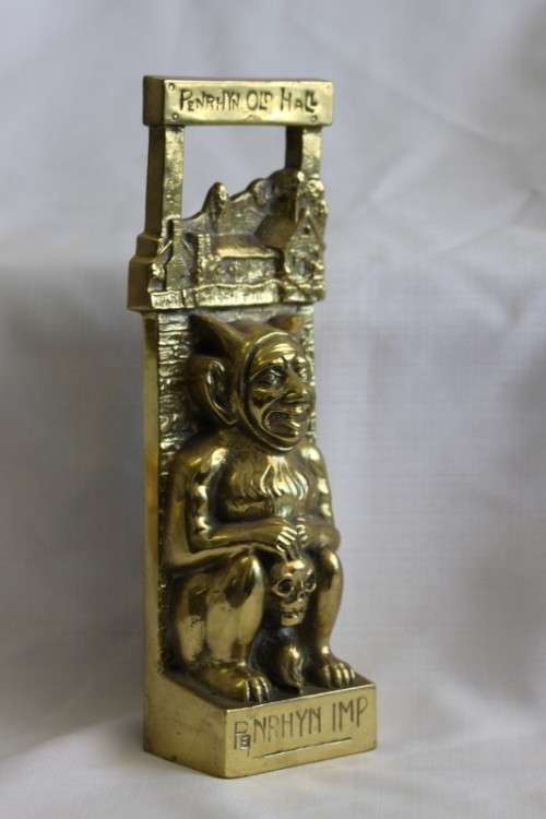 An extremely rare antique (c1890) "William Tonks & Sons" cast brass "Penrhyn Imp" door stopper